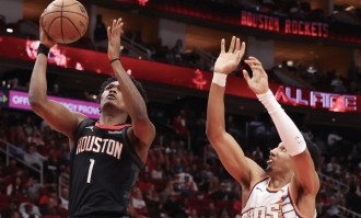 杜兰特26+10&amp;amp;三分绝杀布克27分 火箭赛季三杀太阳